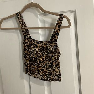 Tank crop of leopard print